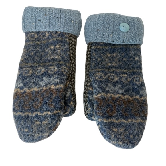 Handmade Mittens Upcycled Sweaters Recycled Wool or a Blend Fleece Lined OSFM - Picture 1 of 8